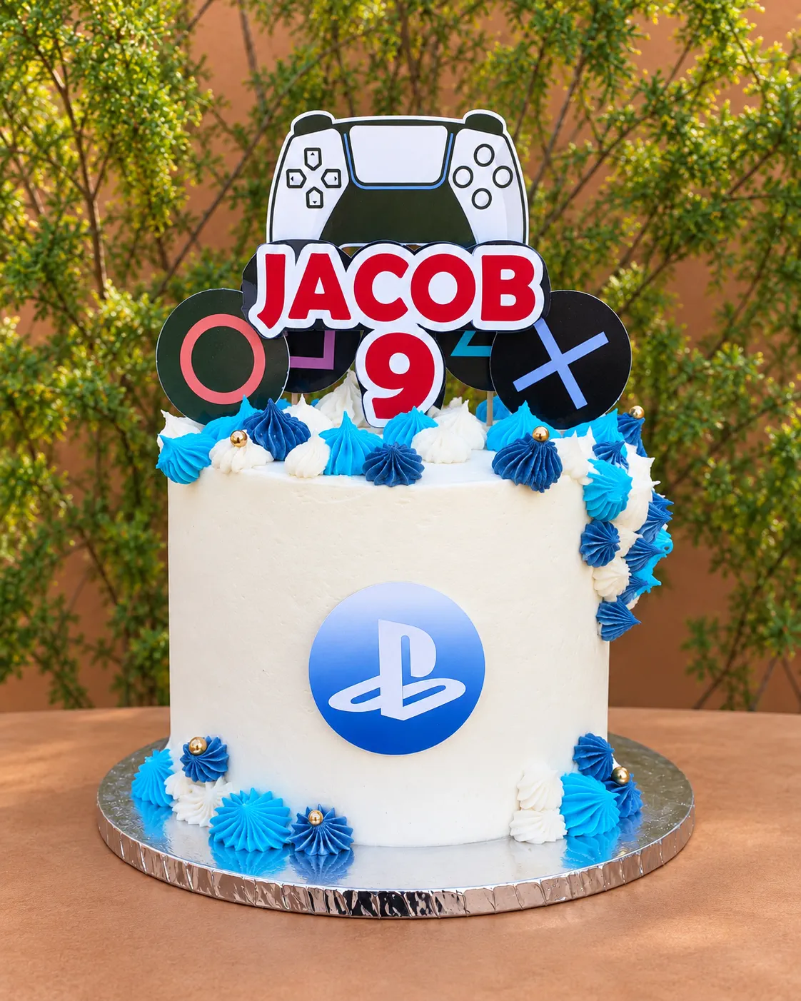 Bespoke PlayStation-themed birthday cake by Cupcake Tizzle